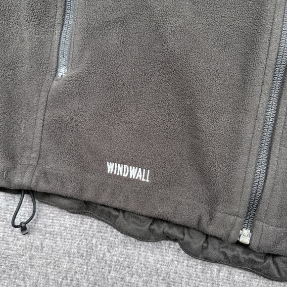 Vintage The North Face Fleece Vest Men's Medium Black Outdoor Windwall Y2K - Picture 2 of 8
